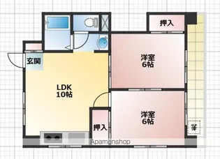 コーポピスガ【201号室】の間取り