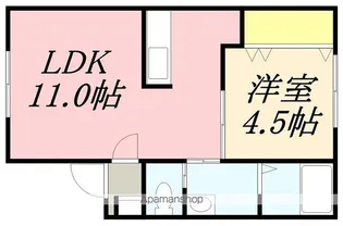 1LDKの間取り画像