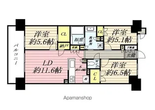 プレミスト鶴見花月総持寺ステーションフロント【1021号室】の間取り