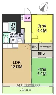 セントラルヒルズⅡ【205号室】の間取り