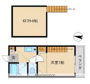 サンプラトー【202号室】の間取り