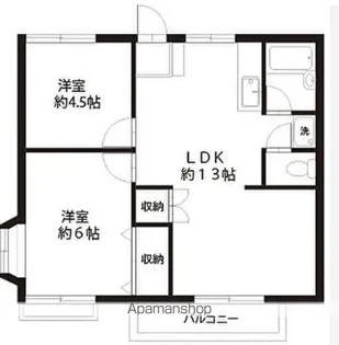 ファミーユ橋本3【2階】の間取り