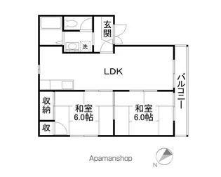 ガーデンプレイス白鳥 壱番館【2階】の間取り