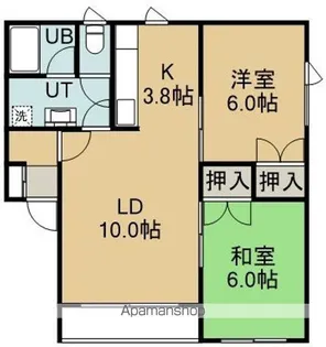 コーポ寿【202号室】の間取り