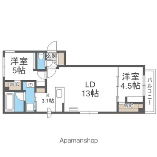 TERRACE WARABI【2階】の間取り