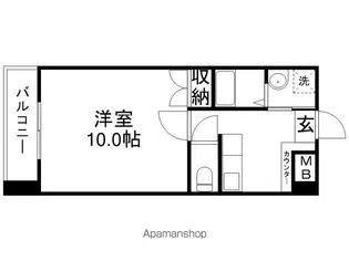 メイン花園【208号室】の間取り