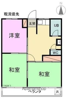 角屋ハイツ【5号棟号室】の間取り