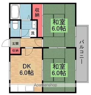 サンビレッジ枚方 A棟【2階】の間取り