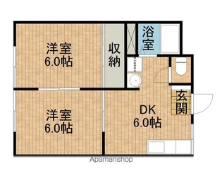 タウンハウスエルA【1階】の間取り