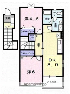 ミニョンひな【2階】の間取り