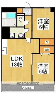 サングリーンハイツ【4階】の間取り