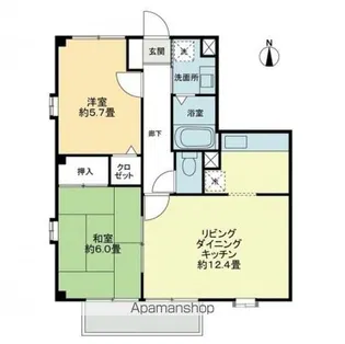フォブールN-TOWN B棟【2階】の間取り