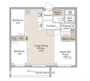 クラリティア横濱反町【2階】の間取り