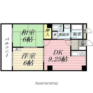 ヴィラファミーユ【302号室】の間取り