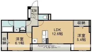 TORISIA新河岸【2階】の間取り