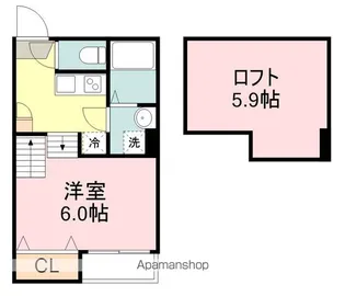 ポルコ ロッソ【2階】の間取り