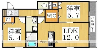 メゾン東田辺【2階】の間取り