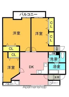 武内ビル【6F号室】の間取り