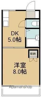 駒の湯アパート【210号室】の間取り