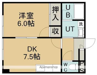 Pシャトー【206号室】の間取り