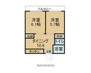 イーグルハイツ【101号室】の間取り