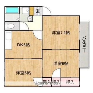 セジュール天神C【202号室】の間取り