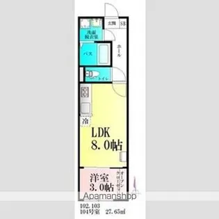 AMELO台原【1階】の間取り