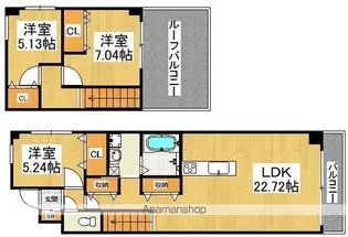 エフイー堺【502号室】の間取り