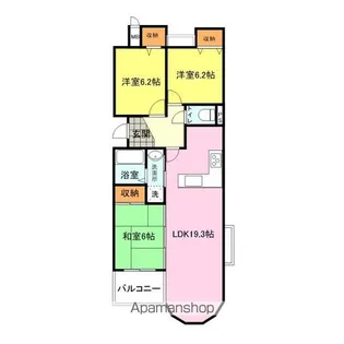 グランドパレス下関プラージュ【9階】の間取り