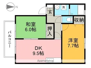 グランシャリオ B棟【1階】の間取り