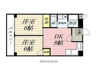 コトブキハイツ【404号室】の間取り