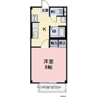 エスポアールSHINJIⅡ【205号室】の間取り