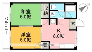 スカットハイツ【4階】の間取り