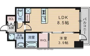 エステムコート新大阪XVIIベイス【14階】の間取り