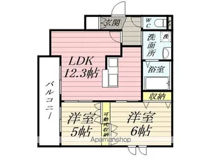 MAISON DE TRINITY E【108号室】の間取り
