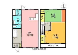 ビレッジ二本松A【102号室】の間取り