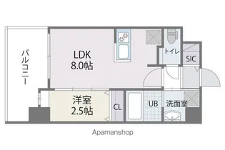アルティザ博多ミッドシティ【203号室】の間取り