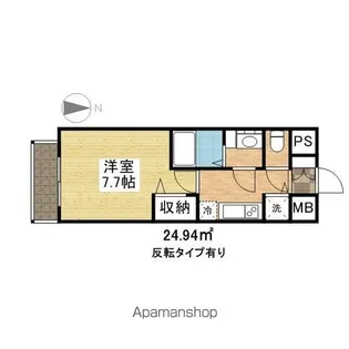 プレサンスジェネ栄【7階】の間取り