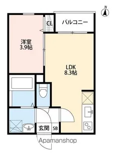 FLEURIR松戸(フルリエマツド)【1階】の間取り