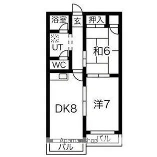 パークサイド扇【1階】の間取り