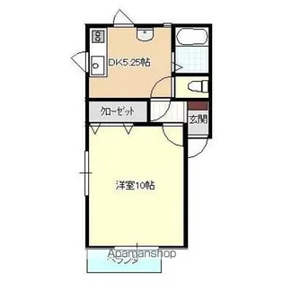 岩手県滝沢市巣子【アパート】の間取り