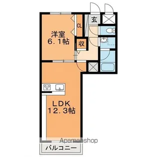 ホポロ大形本町【2階】の間取り