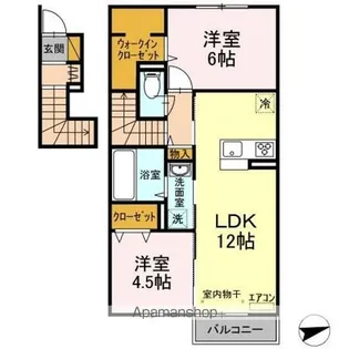 田園ドミール Ⅱ【2階】の間取り