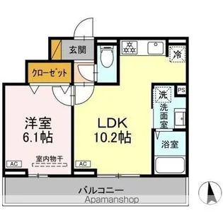 DーROOM汐見丘町【3階】の間取り