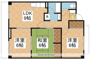グランデ逢谷内【4階】の間取り