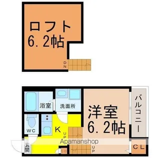 ソラノテラス自由ヶ丘【102号室】の間取り