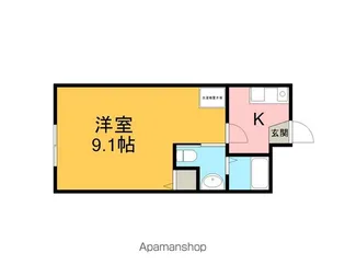 パームタウンD【203号室】の間取り