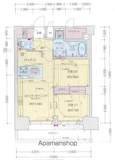 プレサンス上前津ディアシス【14階】の間取り