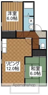 カーサ井上 C棟【C201号室】の間取り