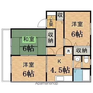 ヴィラ栗本A【2階】の間取り